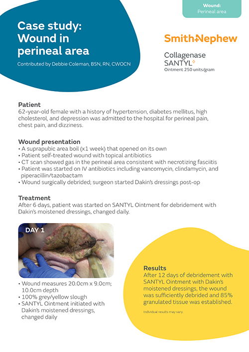 Wound in perineal area